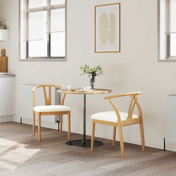 vidaXL Jed&aacute;lensk&aacute; stolička 2 pcs Pr&iacute;rodn&aacute; a svetl&aacute;