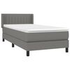 vidaXL Boxspring posteľ s matracom tmavosiv&aacute; 100x200 cm l&aacute;tka