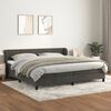 vidaXL Posteľn&yacute; r&aacute;m boxspring s matracom tmavosiv&yacute; 200x200 cm zamat