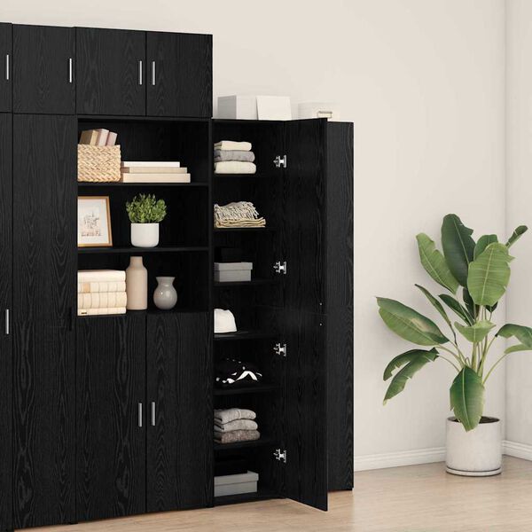 vidaXL Highboard Čierny dub 40 x 42,5 x 185 cm