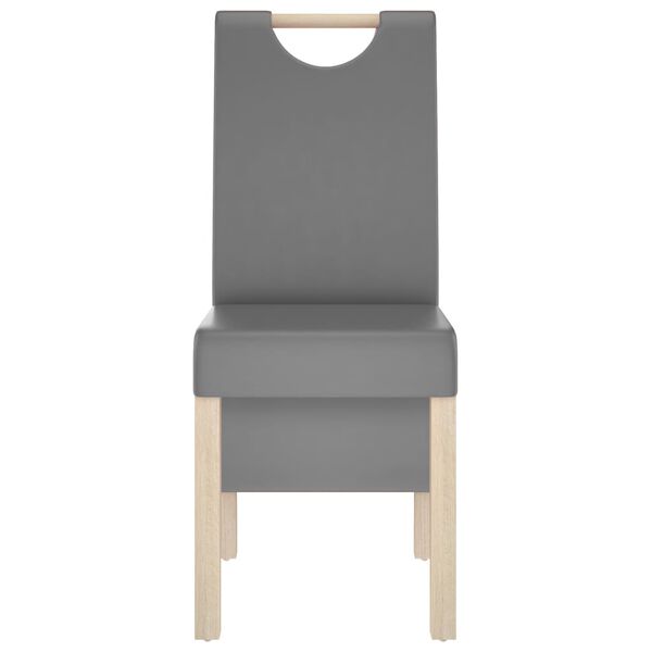 vidaXL Jed&aacute;lensk&eacute; stoličky 6 ks siv&eacute; umel&aacute; koža