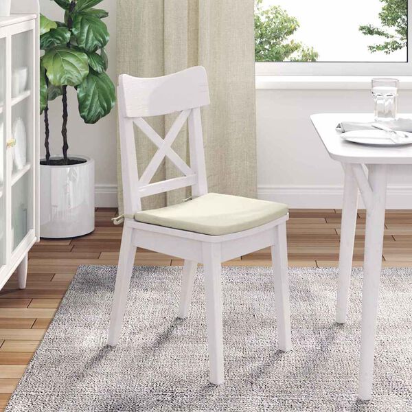 vidaXL Vankúše na sedenie 4 pcs Krémová 40 x 40 x 3 cm Zamat