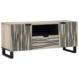 vidaXL TV jednotky so z&aacute;suvkou Biela 105 x 33 x 46 cm Kompozitn&eacute; drevo