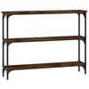 vidaXL Konzolov&yacute; stol&iacute;k dymov&yacute; dub 100x22,5x75 cm kompozitn&eacute; drevo