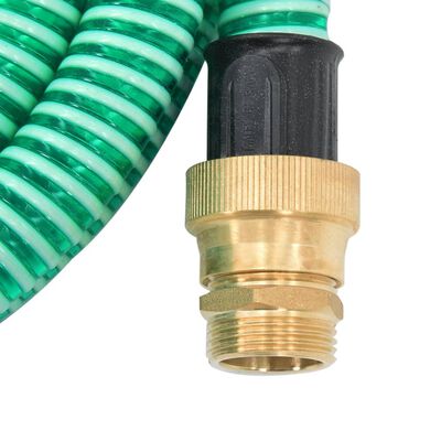 vidaXL Odsávacia hadica s mosadznými spojkami, zelená 1,1" 25 m, PVC