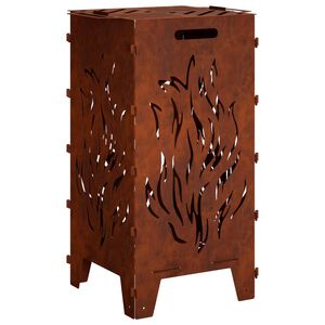 vidaXL Ohnisko Hrdzav&yacute; 47 x 38 x 75 cm Poveternostne odoln&aacute; oceľ