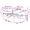 vidaXL Posteľ s knižnicou bez matraca biela 90x200 cm borovicov&yacute; mas&iacute;v
