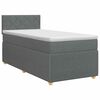 vidaXL Posteľ boxspring s matracom Tmavosiv&aacute; 90 x 190 cm L&aacute;tka