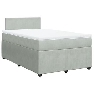 vidaXL Boxspring posteľ s matracom bledosiv&aacute; 120x190 cm zamat