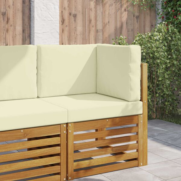 vidaXL Vank&uacute;&scaron; na vonkaj&scaron;iu pohovku 3 pcs Kr&eacute;mov&aacute; Polyester