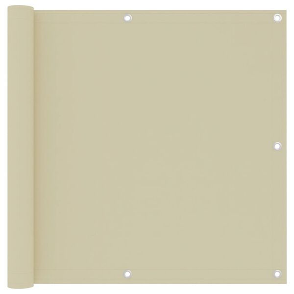 vidaXL Balkónová markíza, krémová 90x300 cm, oxfordská látka