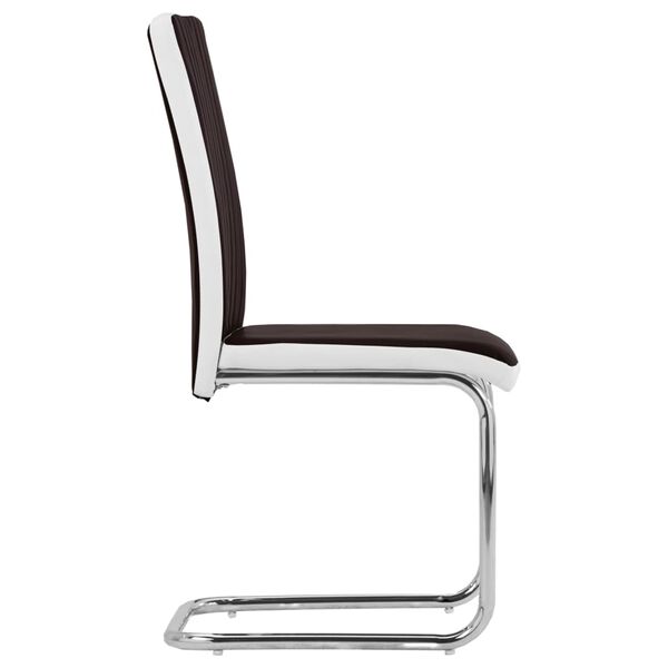 vidaXL Konzolov&eacute; jed&aacute;lensk&eacute; stoličky 2 ks hned&eacute; umel&aacute; koža