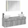 vidaXL Set kabinetov do k&uacute;peľne 4 pcs Siv&yacute; Sonoma 103,5 x 15,5 x 70 cm