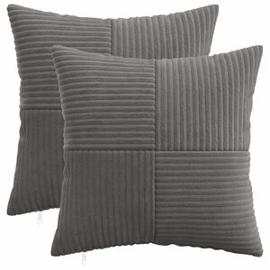 vidaXL Poťah na podložku 2 pcs ALMELO Tmavosiv&aacute; 30 x 30 cm man&scaron;estr