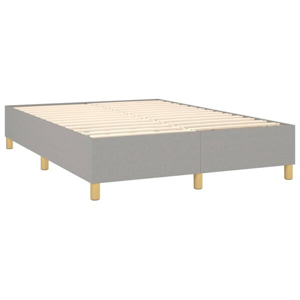 vidaXL Boxspring posteľ s matracom bledosiv&yacute; 140x190 cm l&aacute;tka