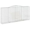 vidaXL Oblúkové gabiónové koše 4ks 400x50x180/200cm pozinkované železo