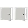vidaXL Access Panel 2 ks Biela 23 x 23 x 3 cm Oceľ