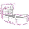 vidaXL Posteľ s knižnicou bez matraca 75x190 cm borovicov&yacute; mas&iacute;v