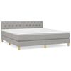 vidaXL Boxspring posteľ s matracom svetlosiv&aacute; 100x200 cm l&aacute;tka