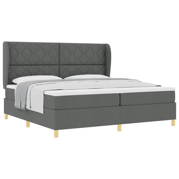vidaXL Boxspring posteľ s matracom tmavo&scaron;ed&aacute; 90x190 cm Tmavo &scaron;ed&aacute;