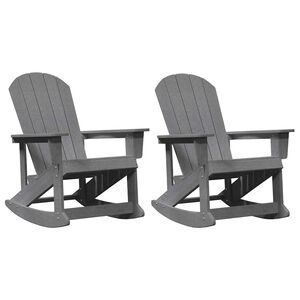 vidaXL Adirondack hojdacie kresl&aacute; 2 pcs Svetlosiv&aacute; HDPE