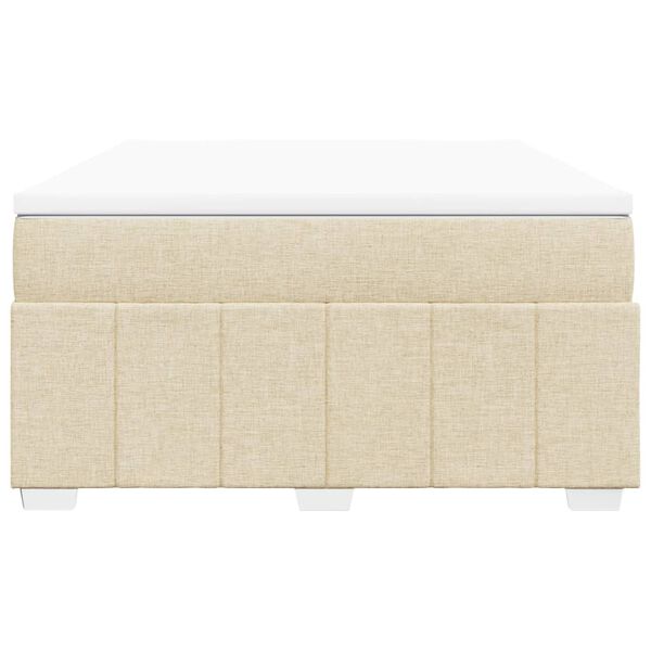 vidaXL Posteľn&yacute; r&aacute;m boxspring s matracom kr&eacute;mov&yacute; 160x200 cm l&aacute;tka
