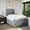 vidaXL Boxspring posteľ s matracom bledosiv&aacute; 120x200 cm l&aacute;tka