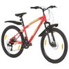 vidaXL Horsk&yacute; bicykel 21 r&yacute;chlost&iacute;, 26" koleso 36 cm, červen&yacute;