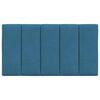 vidaXL Vank&uacute;&scaron; na čelo postele Hanko modr&yacute; 80 cm zamat