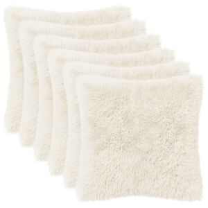 vidaXL Poťah na podložku 6 ks HEERLEN Biela 30 x 30 cm PV fleece
