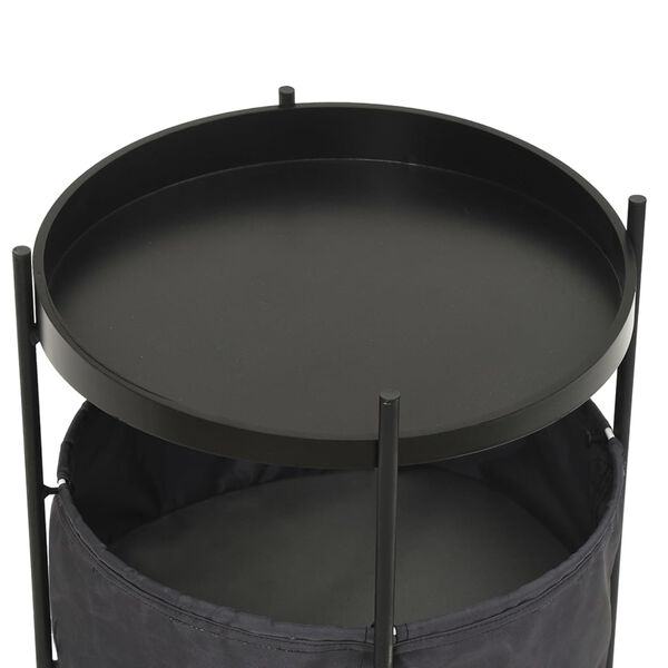 vidaXL Bočn&yacute; stol&iacute;k s ko&scaron;&iacute;kom 40x40x45,5 cm siv&yacute;