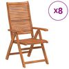 vidaXL Skladacie polohovacie kresl&aacute; 8 ks 56x72x107 cm mas&iacute;vne ak&aacute;ciov&eacute; drevo