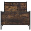 vidaXL Kovový posteľný rám bez matraca dymový dub 90x200 cm