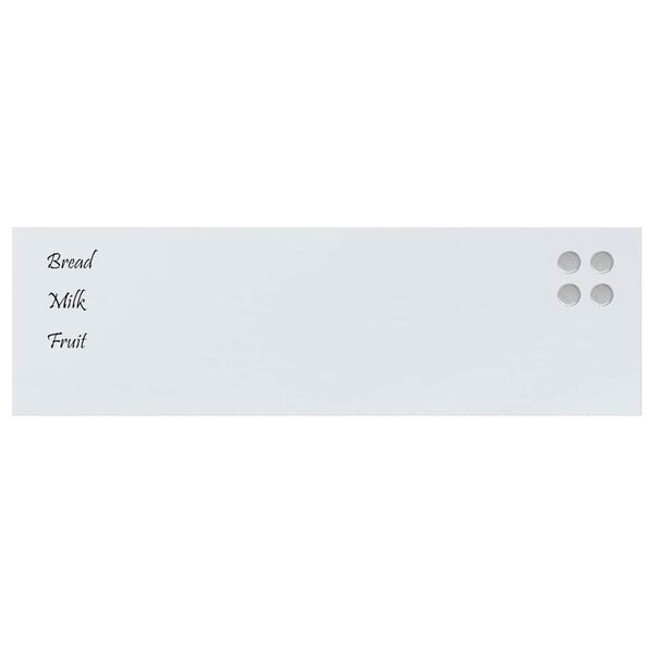 vidaXL N&aacute;stenn&aacute; magnetick&aacute; tabuľa biela 100x30 cm tvrden&eacute; sklo