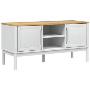 vidaXL Komoda FLORO biela 114x43x55 cm borovicov&yacute; mas&iacute;v
