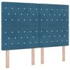 vidaXL LED box s pružinami s matracmi Tmavomodr&aacute; 140 x 200 cm Zamat