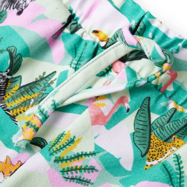 Detské kraťasy so šnúrkou svetlomätové 116