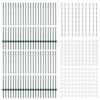 vidaXL Plotové stĺpy 44 pcs Zelená 160 cm Oceľ