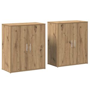 vidaXL Serv&iacute;rovacia skriňa 2 pcs Remeseln&yacute; dub 60 x 31 x 70 cm