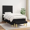 vidaXL Posteľn&yacute; r&aacute;m boxspring s matracom čierny 90x190 cm l&aacute;tka