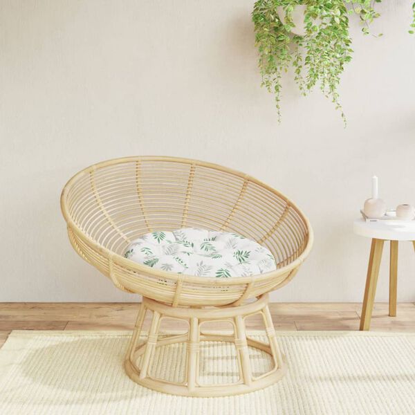 vidaXL Okr&uacute;hly vank&uacute;&scaron; listov&yacute; vzor &Oslash; 60 x 11 cm oxfordsk&aacute; l&aacute;tka