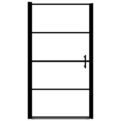 vidaXL Sprchové dvere nepriehľadné tvrdené sklo 91x195 cm čierne