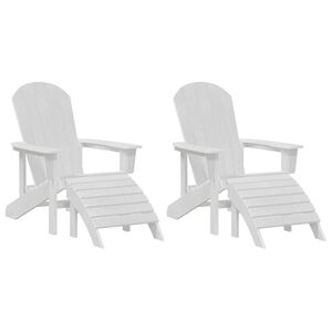 vidaXL Záhradný lounge nábytok 2 pcs Biela 74 x 82 x 90cm Plast
