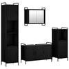 vidaXL Set kabinetov do k&uacute;peľne 4 ks Čierny dub 40 x 36 x 181 cm