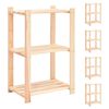 vidaXL Reg&aacute;ly s 3 policami 5 ks 60x38x90 cm borovicov&yacute; mas&iacute;v 150 kg