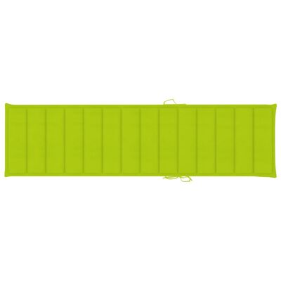 vidaXL Lehátka s vankúšmi 2 ks žiarivo-zelené teakové drevo