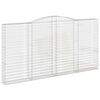 vidaXL Obl&uacute;kov&yacute; gabionov&yacute; k&ocirc;&scaron; 400x30x200/220 cm pozinkovan&eacute; železo