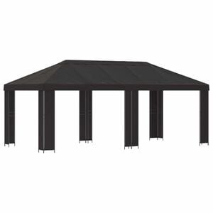 vidaXL Z&aacute;hradn&yacute; alt&aacute;nok 6 x 3 m Antracitov&aacute; Polyester a oceľ 190 gsm