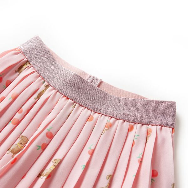 Detská plisovaná sukňa bledooranžová 104