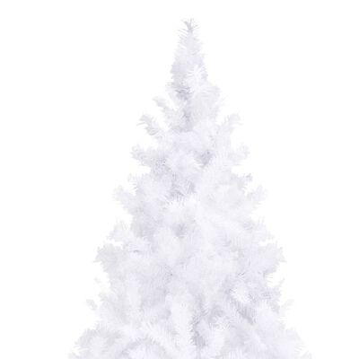 vidaXL Osvetlený umelý vianočný stromček s guľami, LED 400 cm, biely